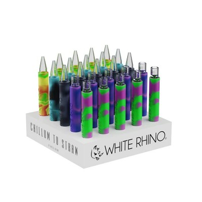 WHITE RHINO FLIP CHILLUM STRAW WRFLP02 - 25CT/ DISPLAY